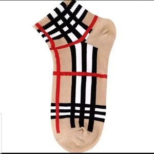 Stylish Tan and Black Patterned Socks 3 Pair